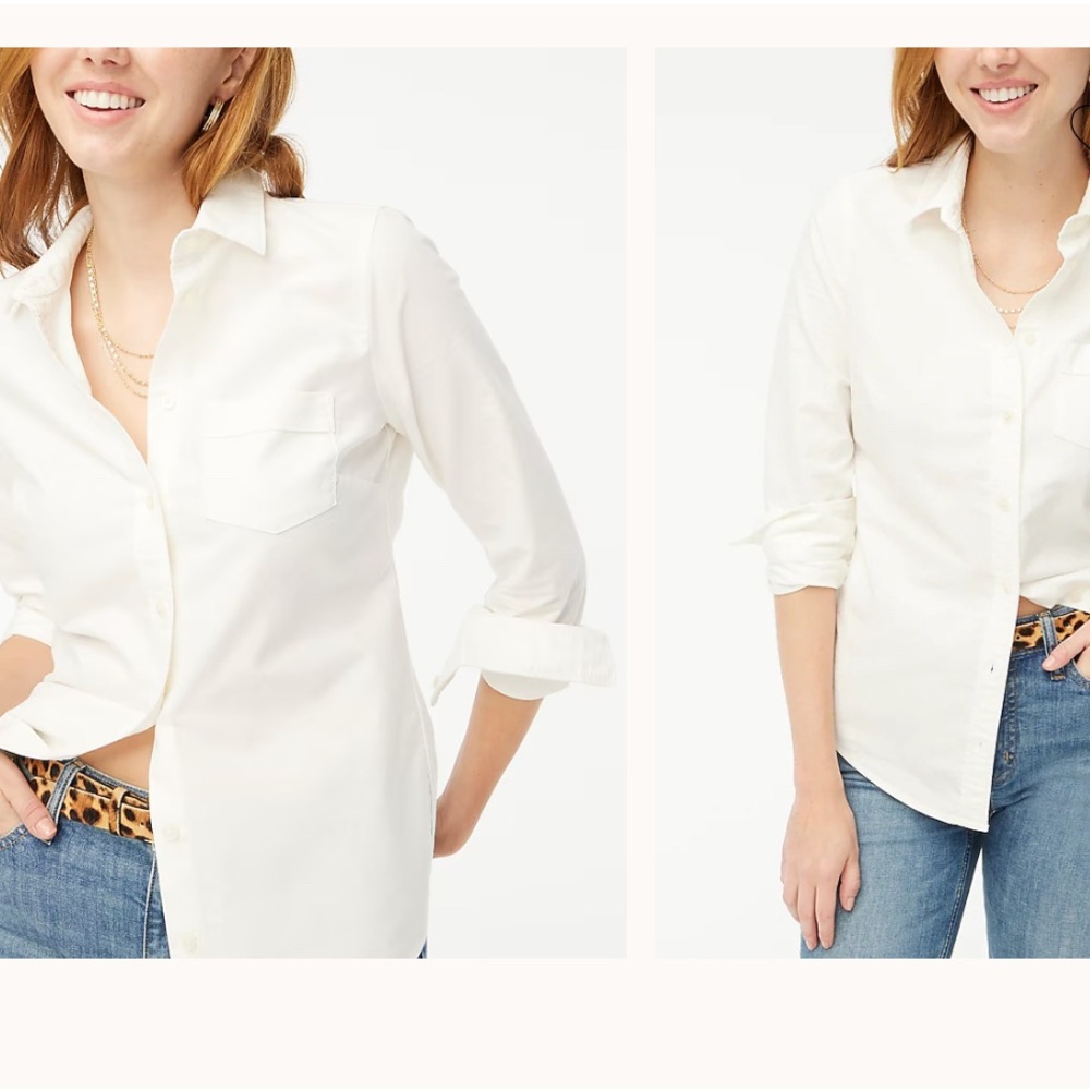 J. Crew Crisp White Collared Shirt